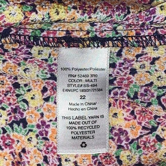 Scoop NYC A-Line Floral Skirt with side slit (size 22) - Picture 3 of 7